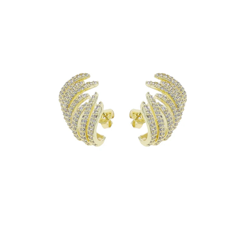 2025 alta qualidade micro pave bling cz cluster brinco sparking lindo feminino casamento noivado presente jóias