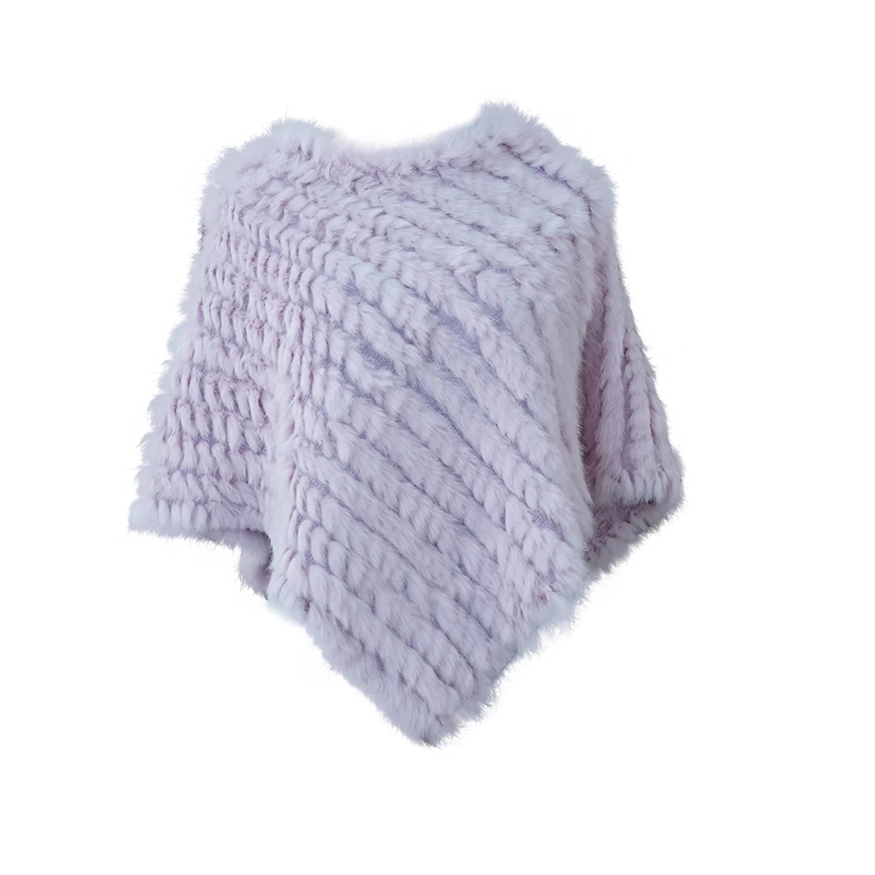 Real pele de coelho de malha natural poncho colete moda envoltório casaco xale senhora cachecol pele natural festa de casamento atacado capa