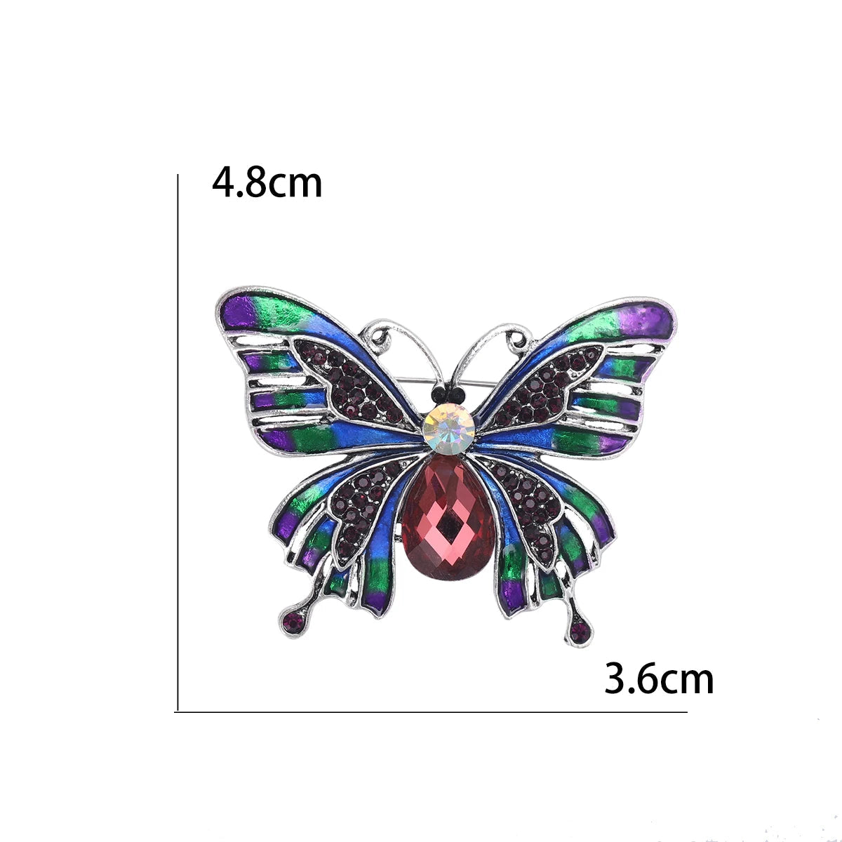 Broche de Borboleta com Strass para Acessórios Elegantes