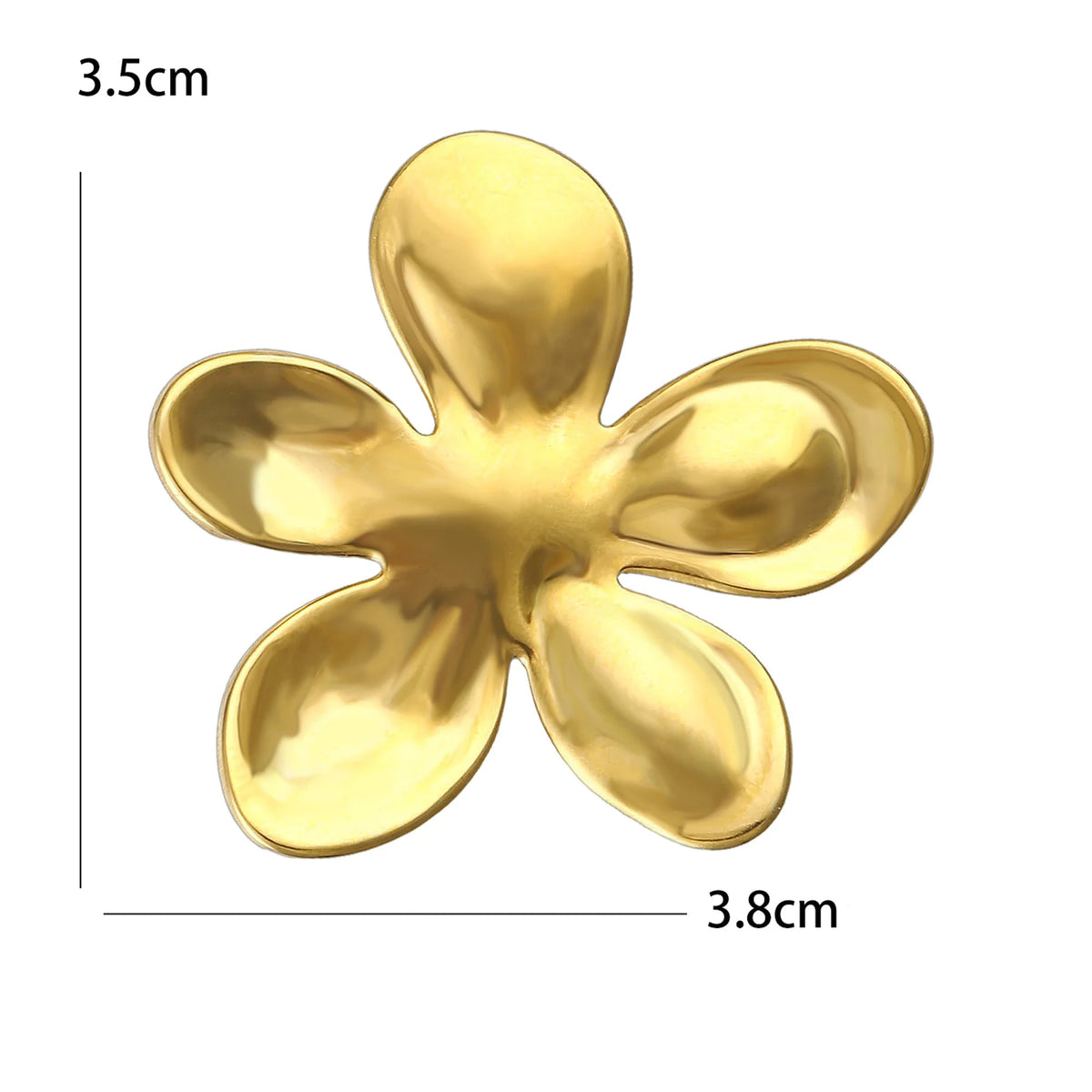 Broche Flores Metálicas com Design Geométrico Elegante Feminino