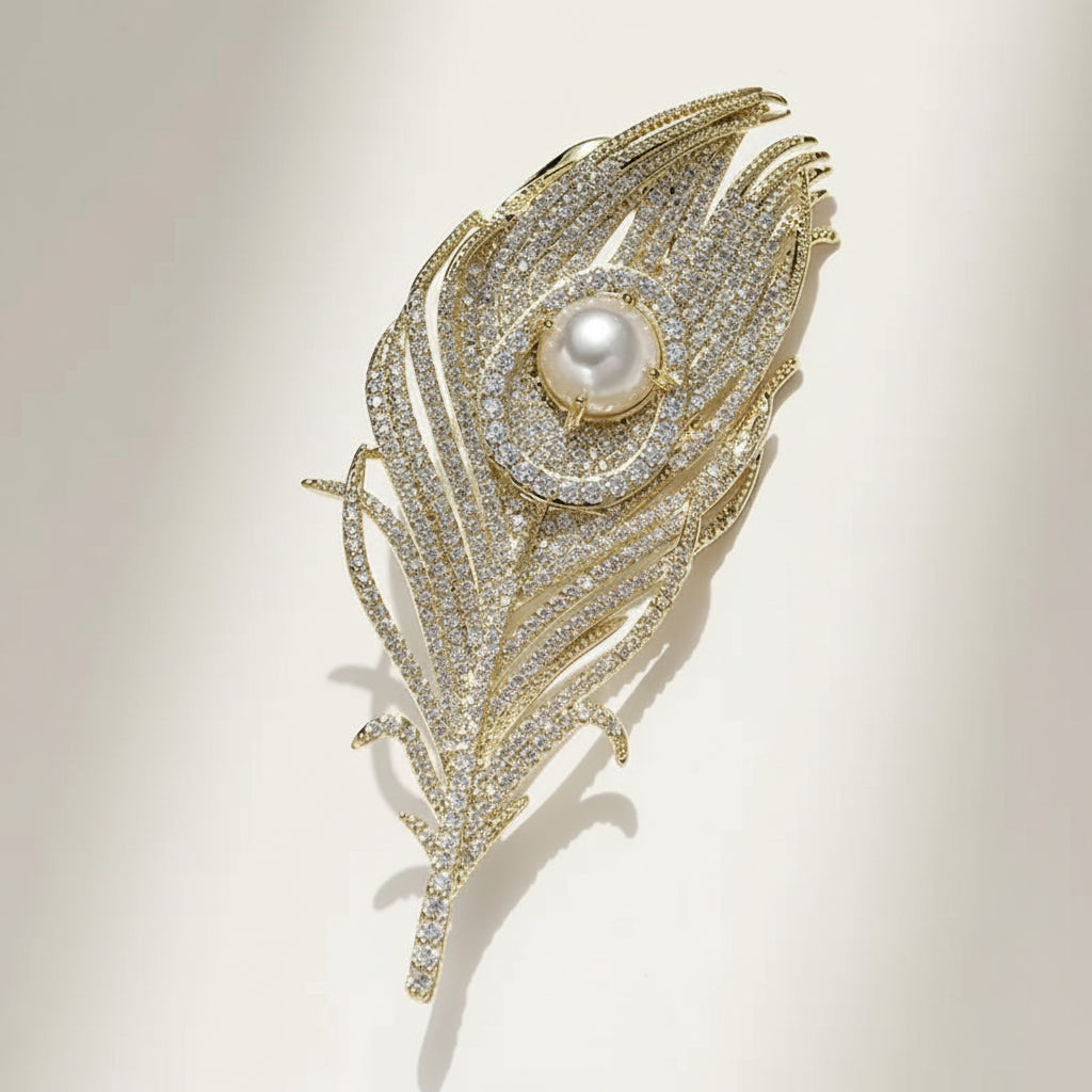 Mulheres meninas penas strass broches jóias roupas terno pinos acessórios