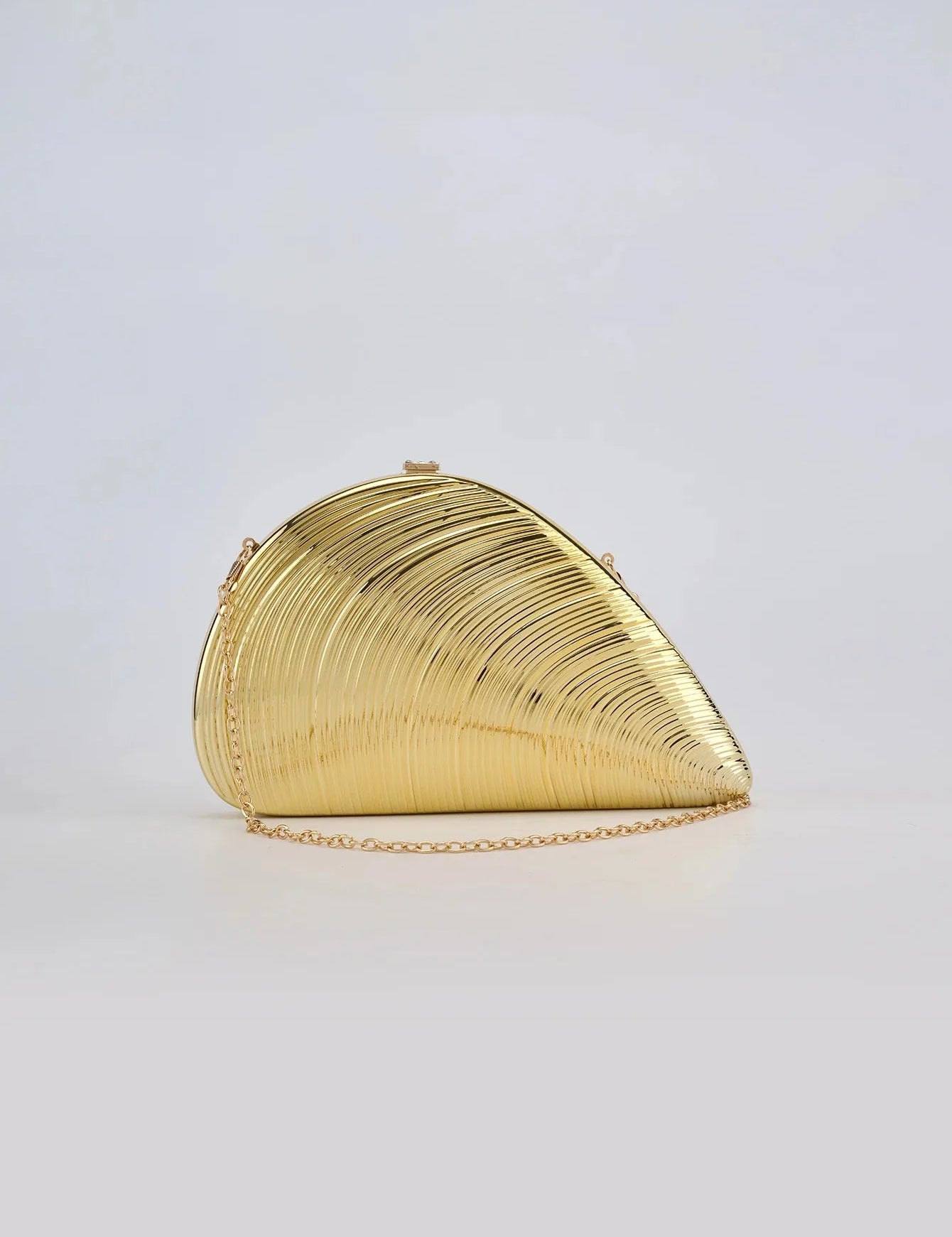 Retro dourado prata metal grande concha saco acrílico novo banquete festa mão com tudo incluído ombro feminino crossbody sacos de noite