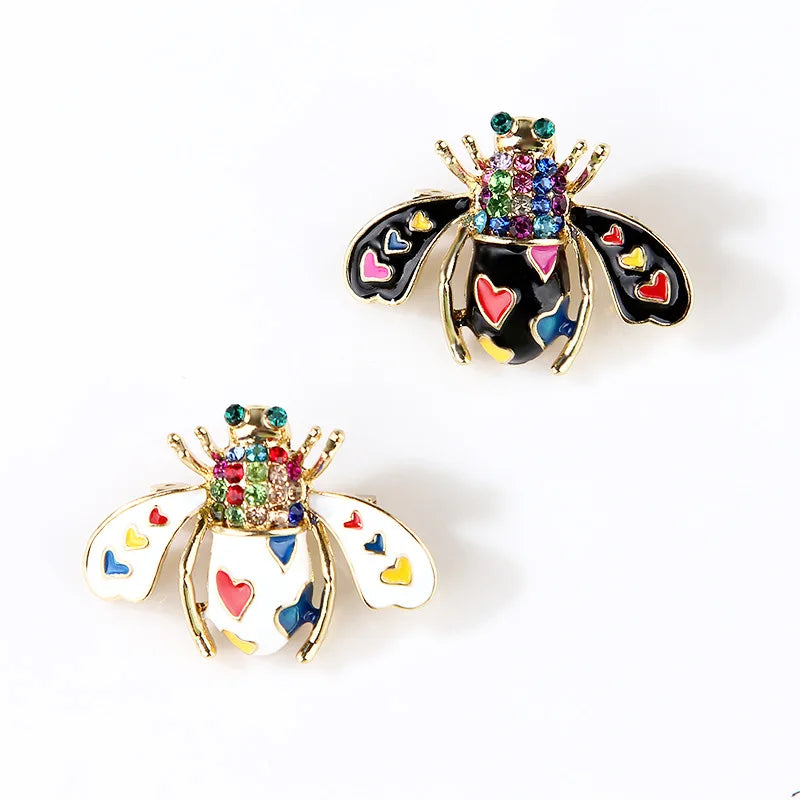 Moda feminina masculina pequena abelha broche colorido animal emblemas pinos para festa de casamento