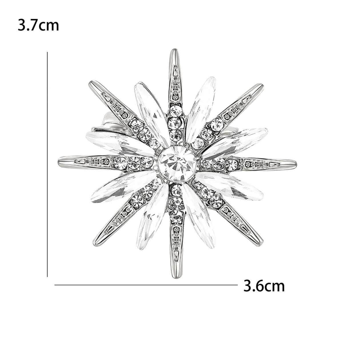 Broche Lua com Strass Design Elegante Feminino