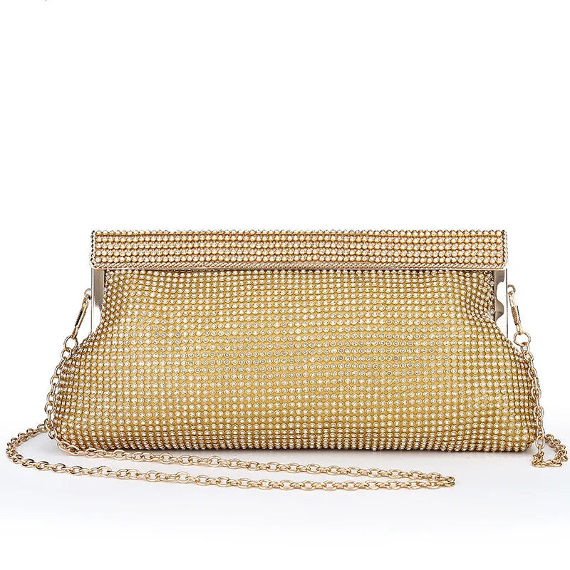 XMESSUN-Diamante Evening Clutch Bag para Mulheres, Bolsa Carteira, Bolsa de Ombro, Crossbody Clip Bag, Cadeia, Festa de Casamento, Marca de Moda, Novo
