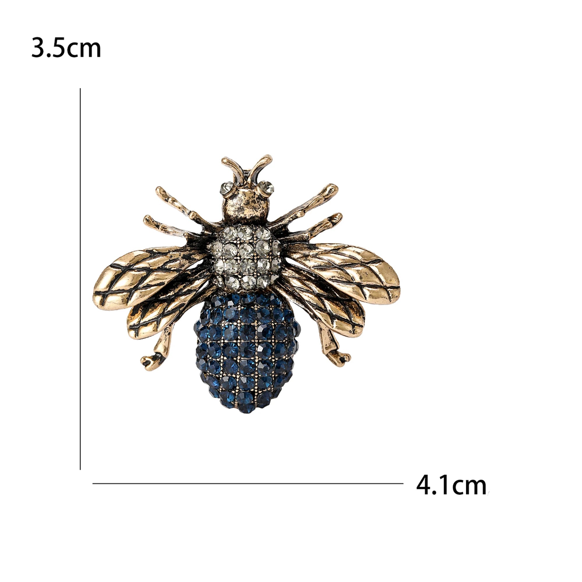 Clássico strass abelha broches para mulheres esmalte bug inseto pinos escritório festa amigo na moda presentes de ano novo jóias acessórios