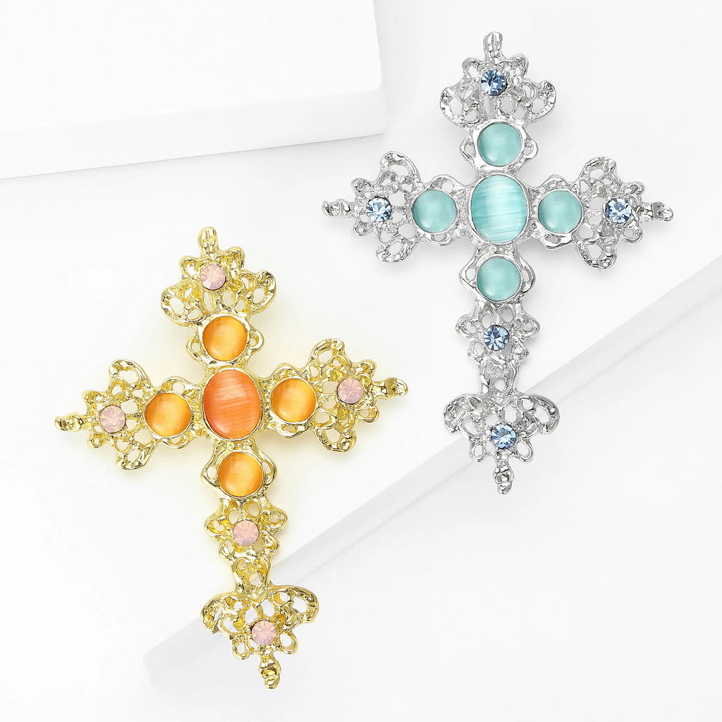 Broches cruzados de strass para mulheres, unissex, flores, alfinetes cruzados, mochila, festa de escritório, presentes para amigos, acessórios de joias, decoração