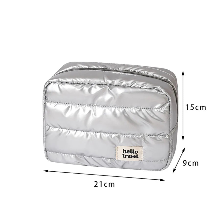 Bolsa de maquiagem de grande capacidade Bolsa de cosméticos Bolsa de higiene pessoal Bolsa de armazenamento portátil Organizador de viagem