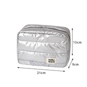 Bolsa de maquiagem de grande capacidade Bolsa de cosméticos Bolsa de higiene pessoal Bolsa de armazenamento portátil Organizador de viagem