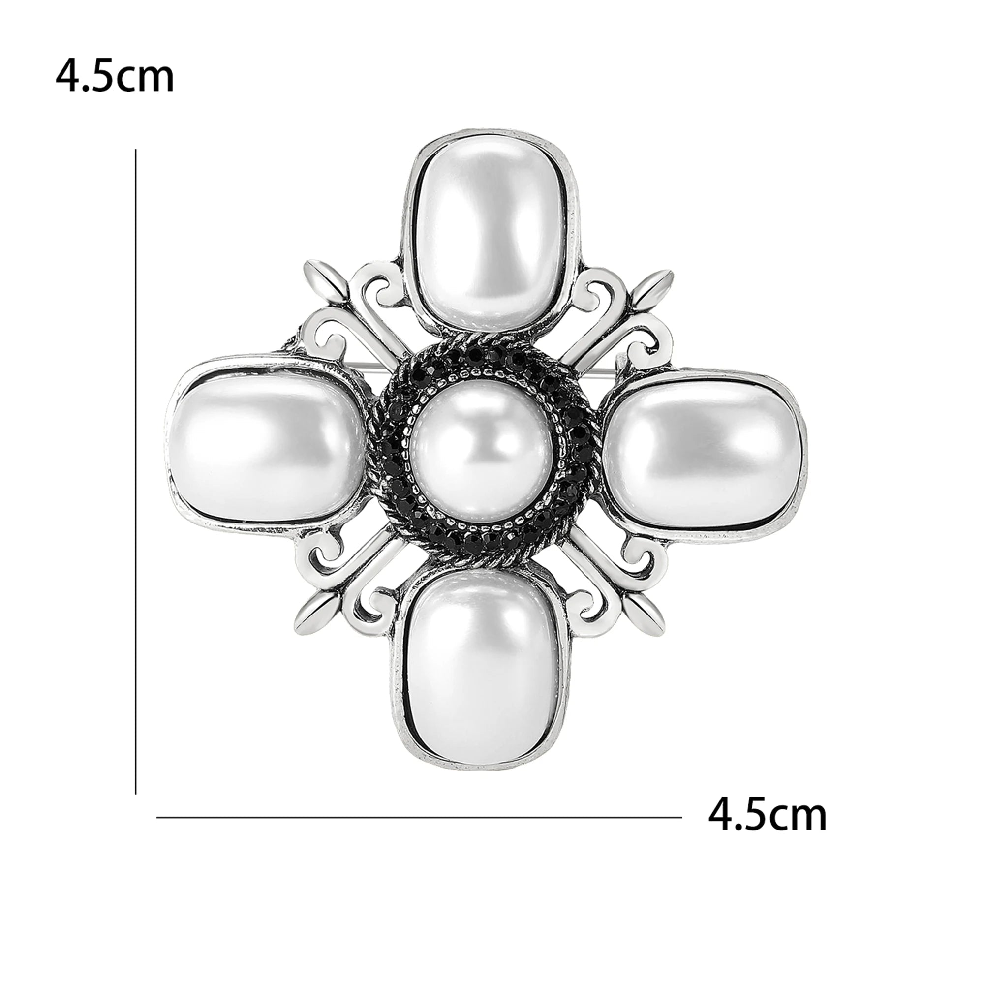 Broches barroco vintage para mulheres, crachá redondo, jóias strass, acessórios para festa de escritório, presentes amigos, unissex