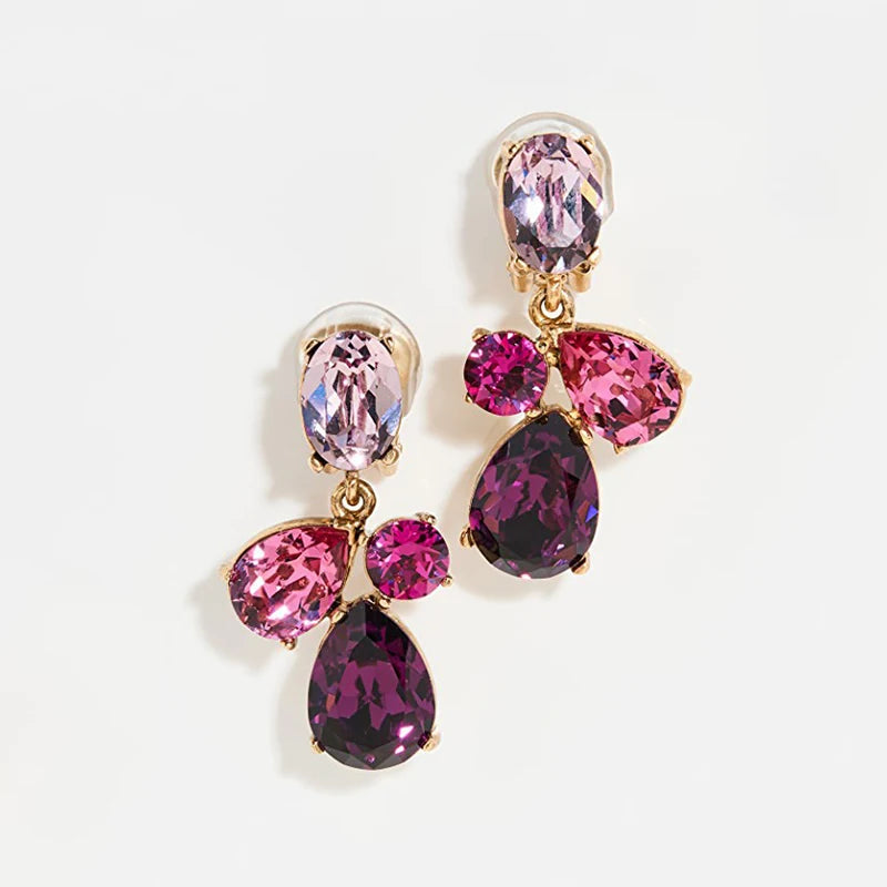 Gota de água vidro metal balançar post brincos para mulheres moda jóias bonito designer novos estilos atacado presentes do feriado mq444