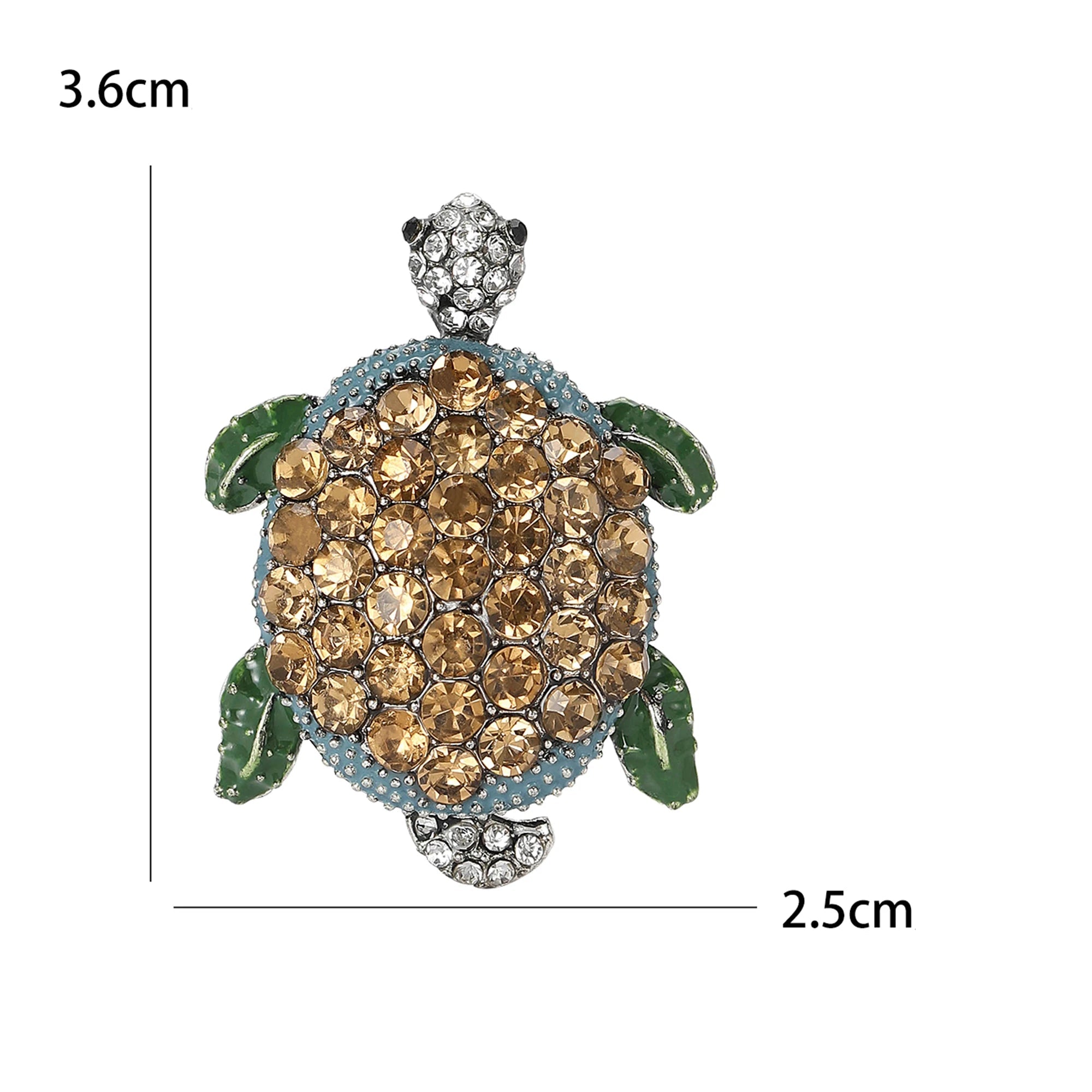 Alfinetes de tartaruga esmaltados para mulheres unissex strass mar animal broches escritório festa amigo presentes joias acessórios