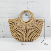 Luxo oco designer praia bolsa de ombro alta qualidade marca palha bolsa feminina verão raffia tecido cesta viagem tote bags