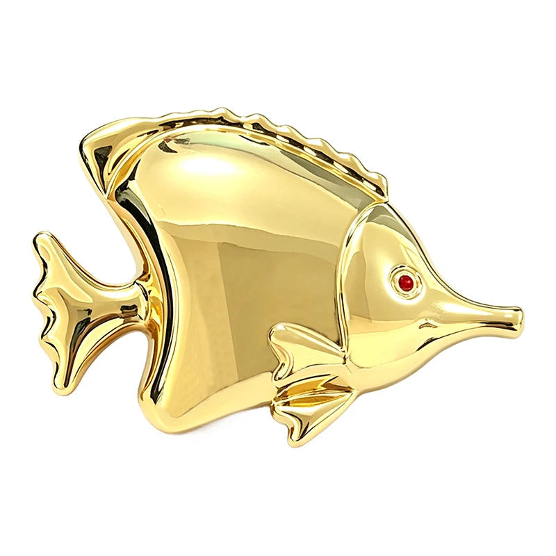 Broche Peixe com Strass Design Elegante Feminino