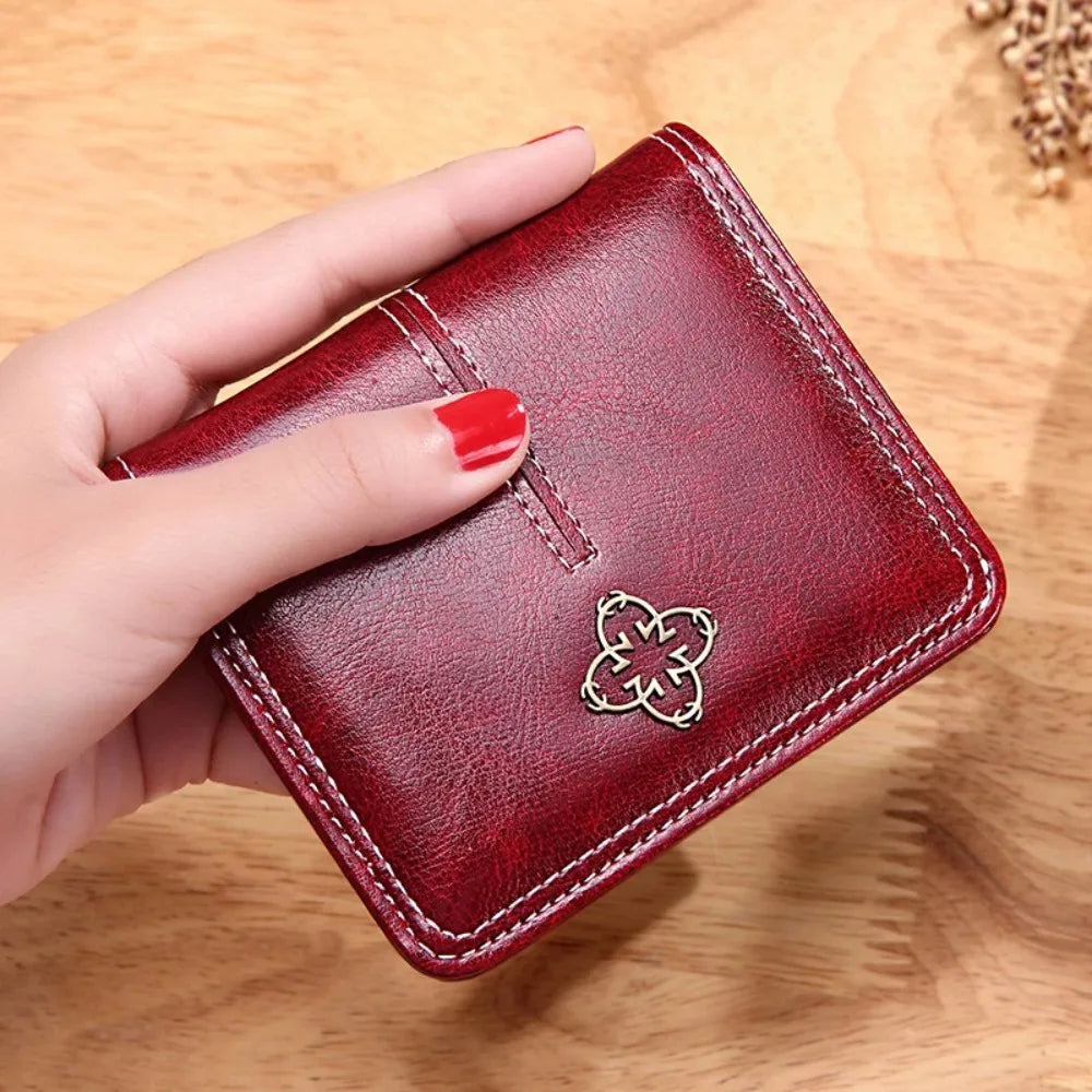 Carteiras femininas de couro PU 	 Bolsas curtas com zíper moeda carteira titular do cartão de crédito designer de luxo pequenas bolsas para mulheres