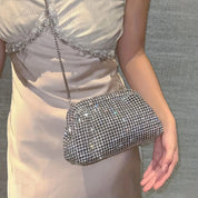 Luxo glitter nuvem saco de mão feminina cristal brilhante strass diamante saco noite festa casamento bolsa embreagem sacos ombro