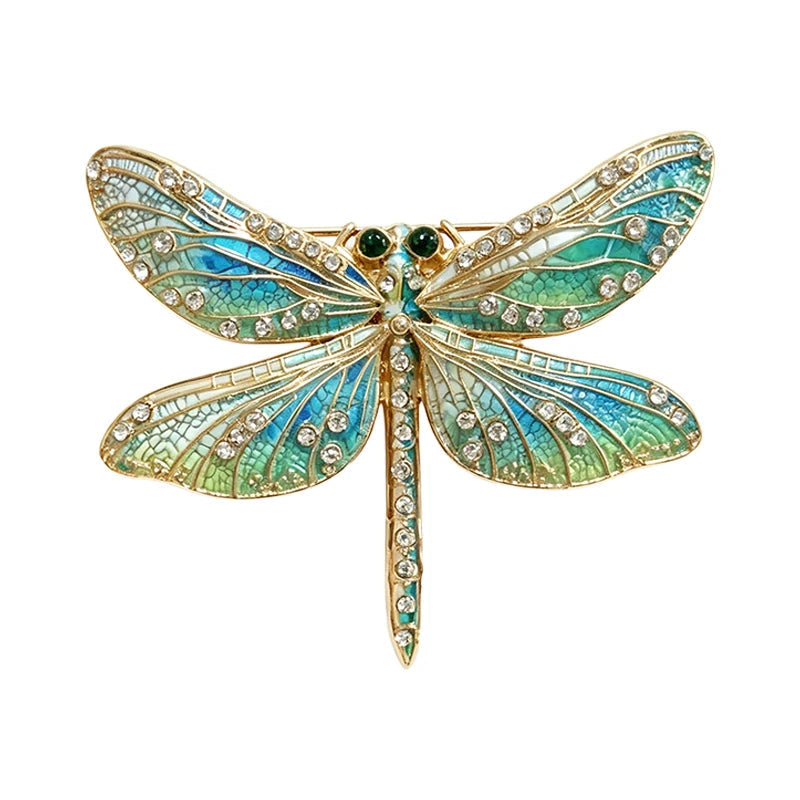Broche Libélula com Strass e Detalhes Elegantes Feminino