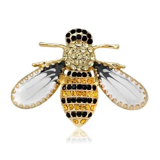 Skeds clássico vintage grande strass abelha broches pinos para mulheres luxo cristal inseto jóias terno roupas broche pino emblemas