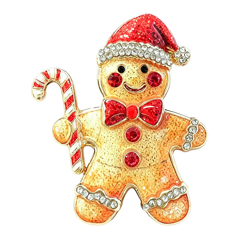 Broche Boneco de Neve com Strass Design Elegante Feminino