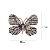 Broche de Borboleta com Strass para Acessórios Elegantes