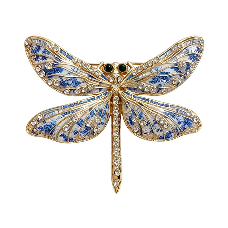 Broche Libélula com Strass e Detalhes Elegantes Feminino