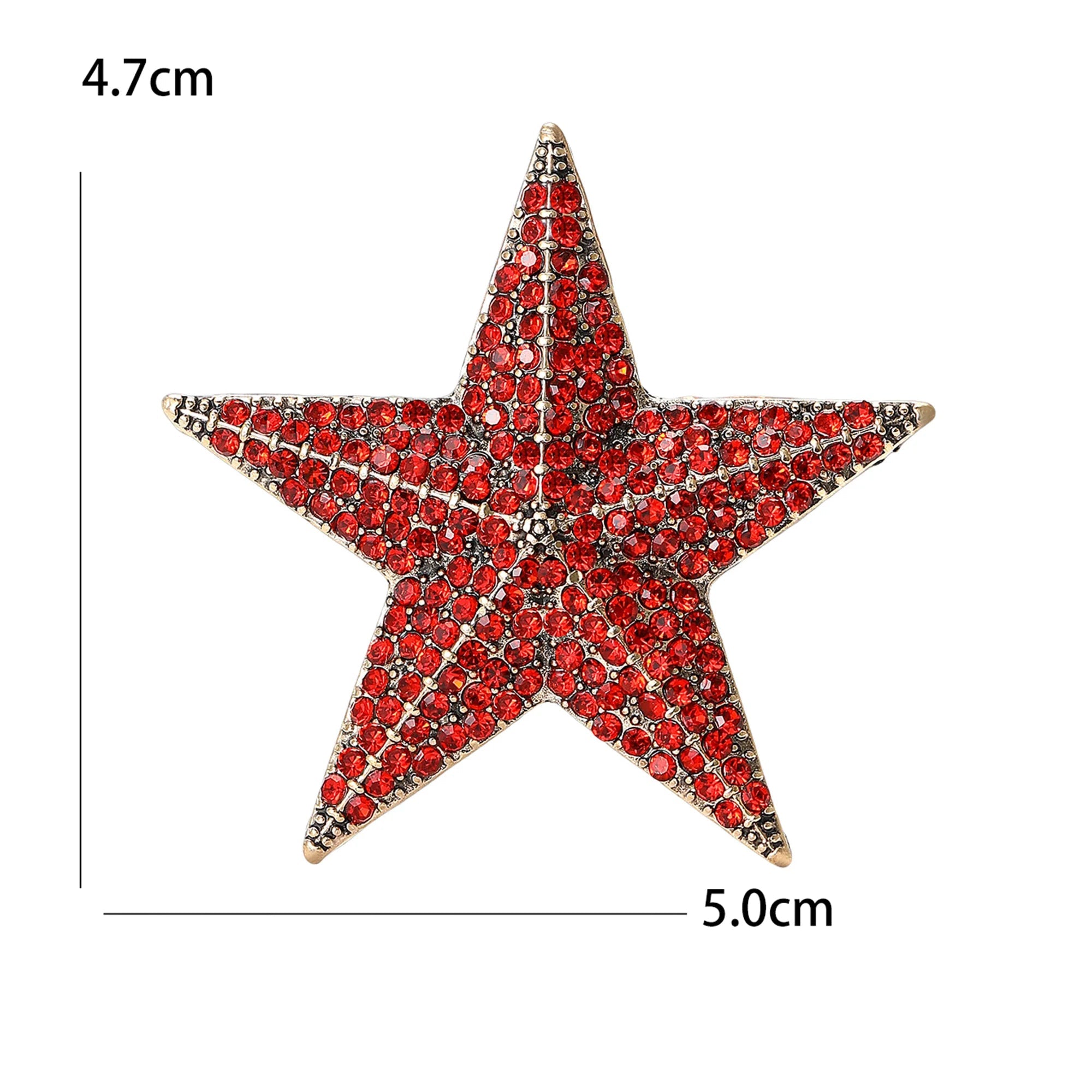 Alfinetes de estrela de tiro com borla para mulheres unissex strass estrela broches escritório festa amigo presentes acessórios de joias