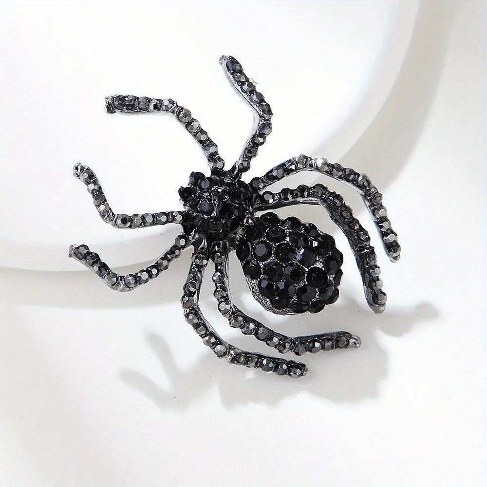 Mulheres aranha broches vintage inseto pino casaco suéter jóias