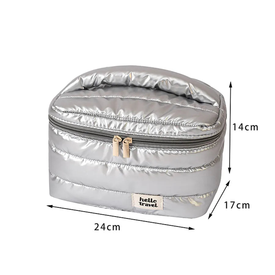 Bolsa de maquiagem de grande capacidade Bolsa de cosméticos Bolsa de higiene pessoal Bolsa de armazenamento portátil Organizador de viagem