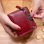 Carteiras femininas de couro PU 	 Bolsas curtas com zíper moeda carteira titular do cartão de crédito designer de luxo pequenas bolsas para mulheres