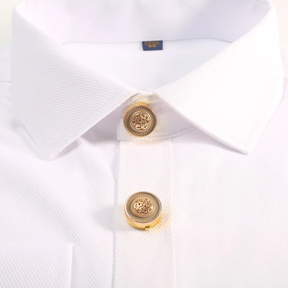 2 pçs botão abotoaduras de luxo metal botão capa camisa botão clipe retro manga botão para homem e mulher vestido botão decoratio
