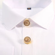 2 pçs botão abotoaduras de luxo metal botão capa camisa botão clipe retro manga botão para homem e mulher vestido botão decoratio
