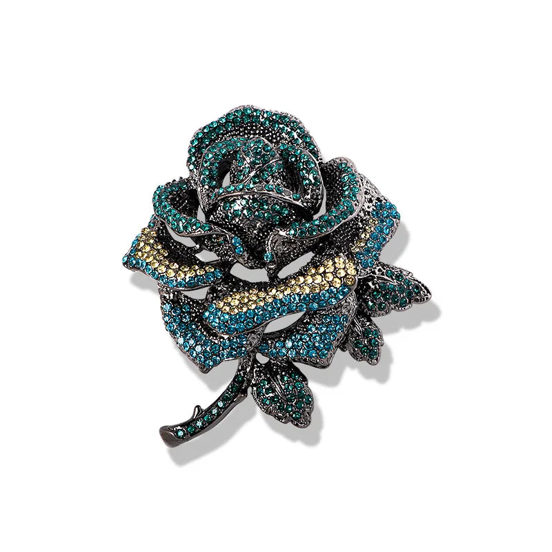 Vintage orquídea strass broche feminino high-end jóias de luxo nicho design requintado corsage acessórios senhora festa banquete pino