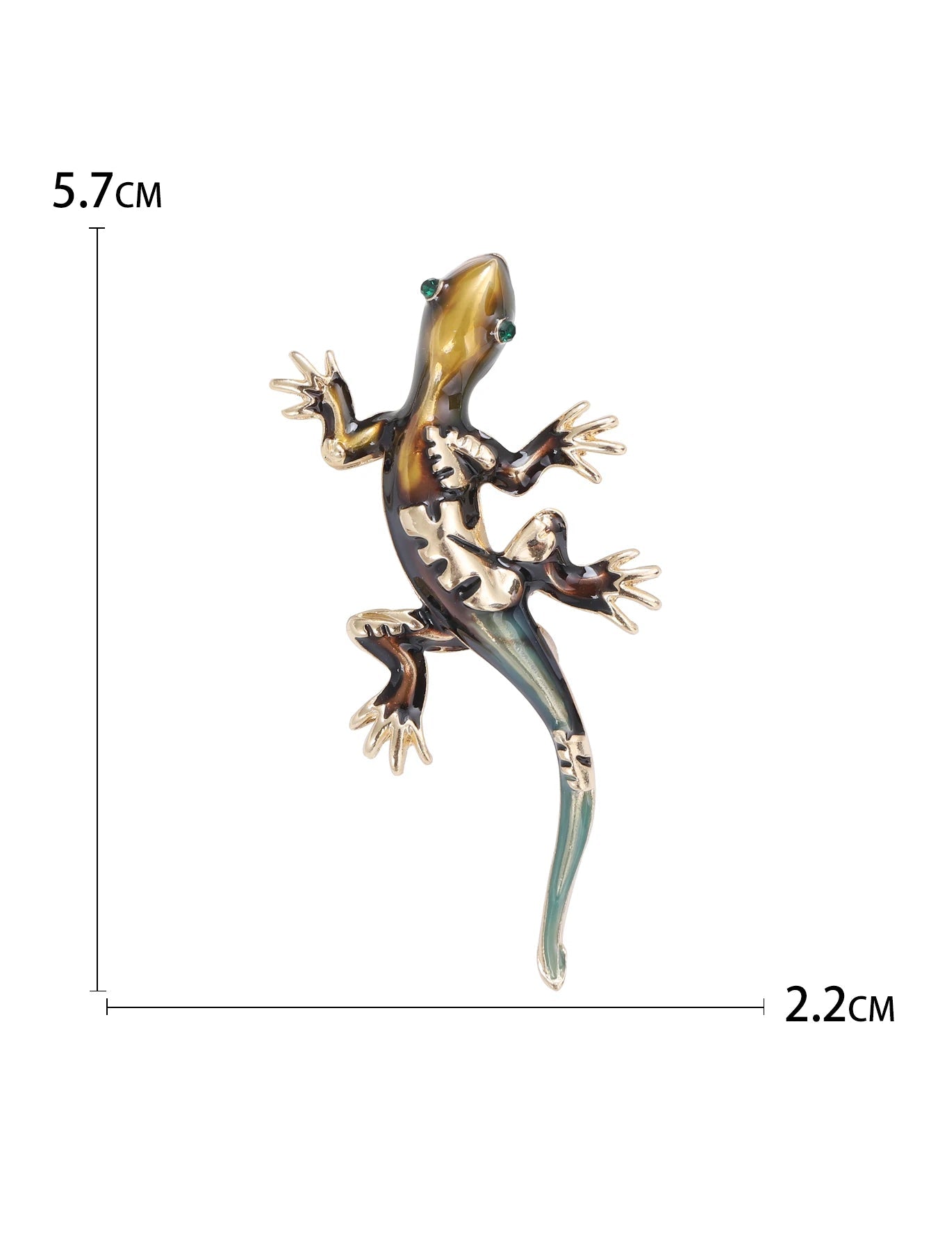 Broche Lagartixa com Strass - Elegância e Estilo