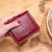 Carteiras femininas de couro PU 	 Bolsas curtas com zíper moeda carteira titular do cartão de crédito designer de luxo pequenas bolsas para mulheres