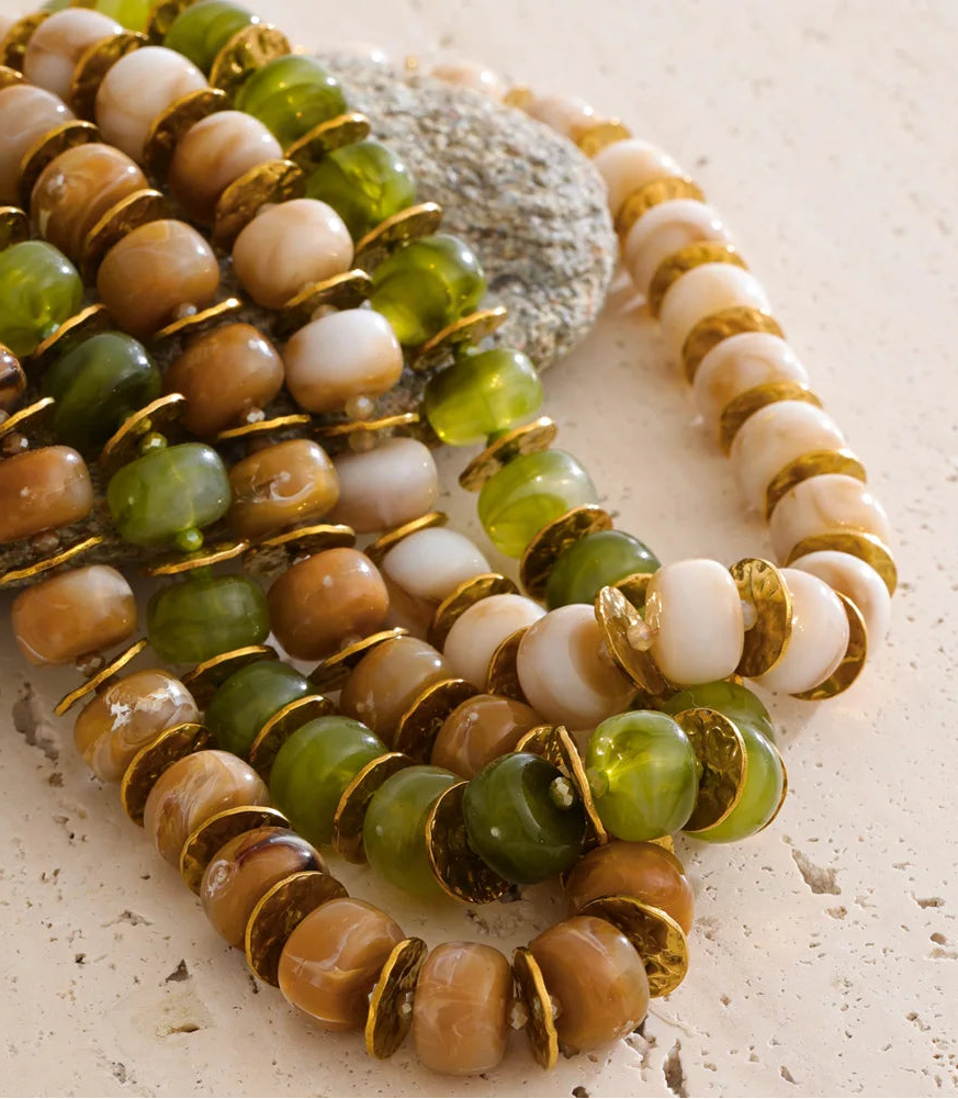 Yhpup chegadas contas de resina e corrente espaçadora colar de aço inoxidável estilo outono inverno joias da moda