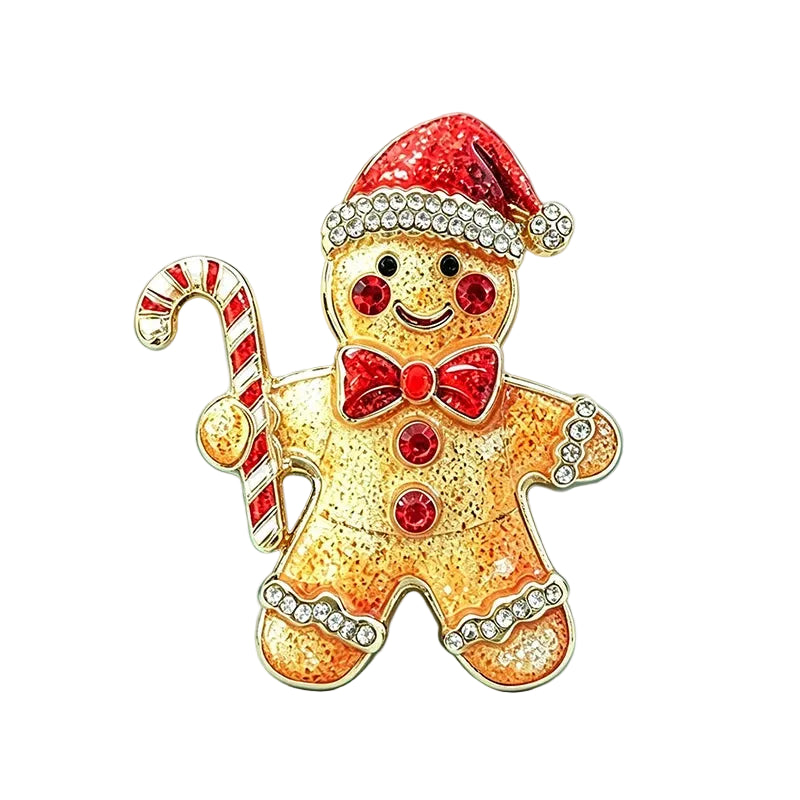 Broche Boneco de Neve com Strass Design Elegante Feminino