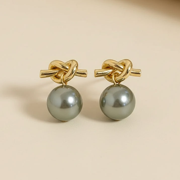 2025 design nó metal pérola pingente moda balançar brincos para feminino clássico novo criativo jóias cooper liga acessórios