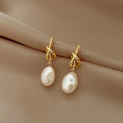 Novos brincos de pérola irregular design sênior jóias temperamento francês acessórios de orelha brincos de pérola feminino