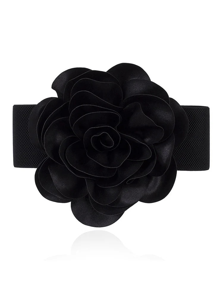 3d flores cinto feminino cor sólida versátil elegante retalhos moda novo 2023 feminino estilo chique roupas femininas 15kb4668