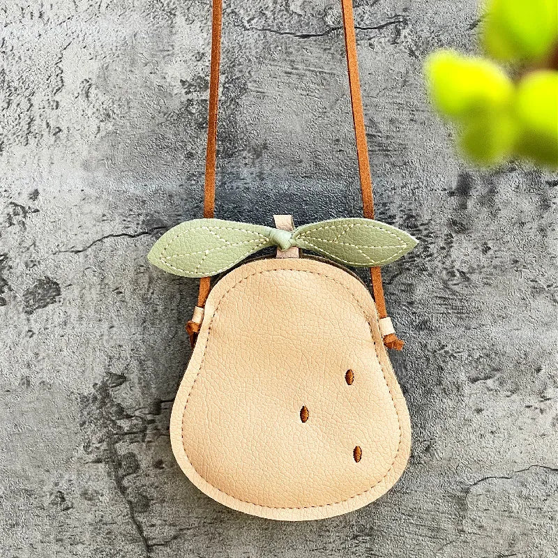 2024 novas meninas saco do mensageiro crianças bonito abóbora fruta padrão saco das crianças bonito ombro único crossbody saco