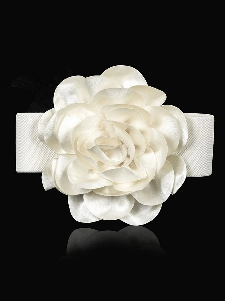 3d flores cinto feminino cor sólida versátil elegante retalhos moda novo 2023 feminino estilo chique roupas femininas 15kb4668
