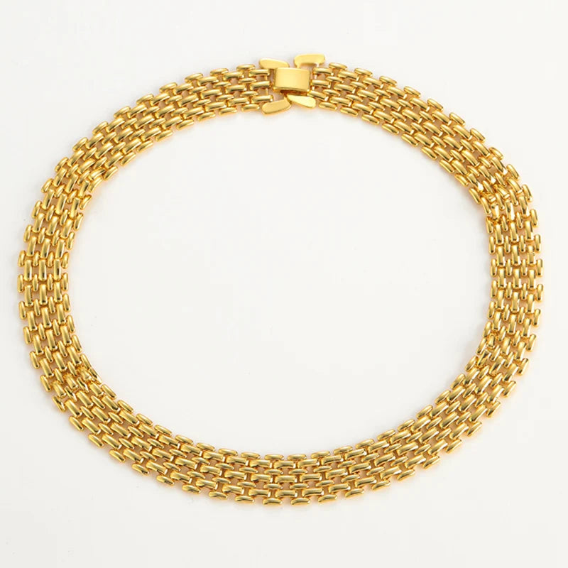 Vintage cor de ouro corrente colar gargantilha para mulher antigo luxo qualidade jóias retro presente casamento novo em 2025 tendência