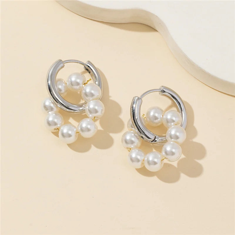 2024 boêmio moda declaração borla pérola círculo hoop brincos para mulheres meninas elegante jóias de casamento presente