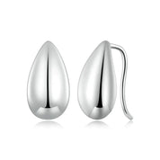 Bamoer autêntico 925 prata esterlina brilhante waterdrop brincos de gancho de lágrima para mulheres minimalista jóias finas presente