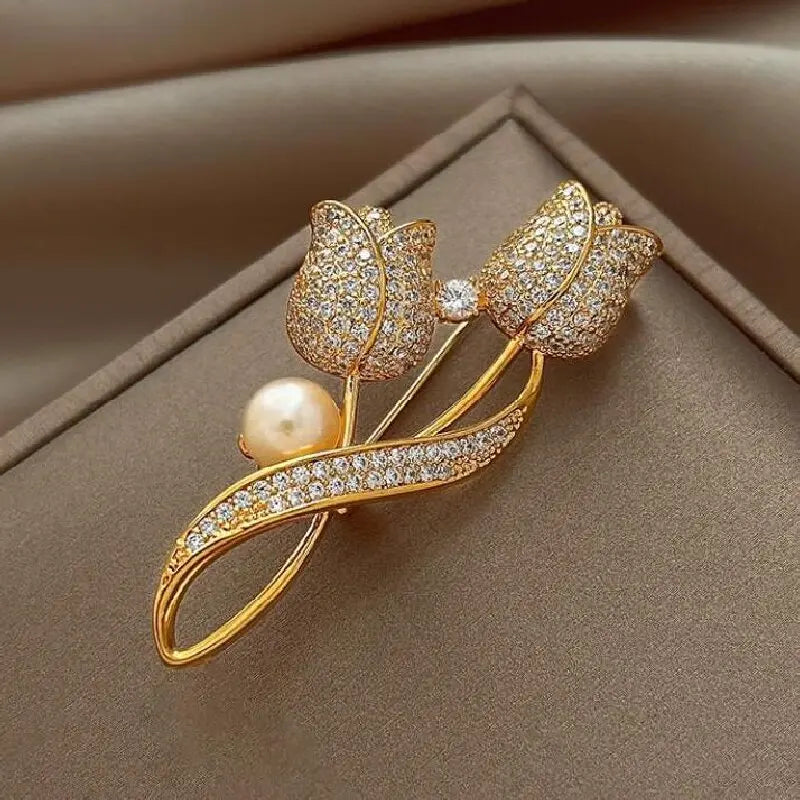Broche Tulipa Design Elegante Feminino