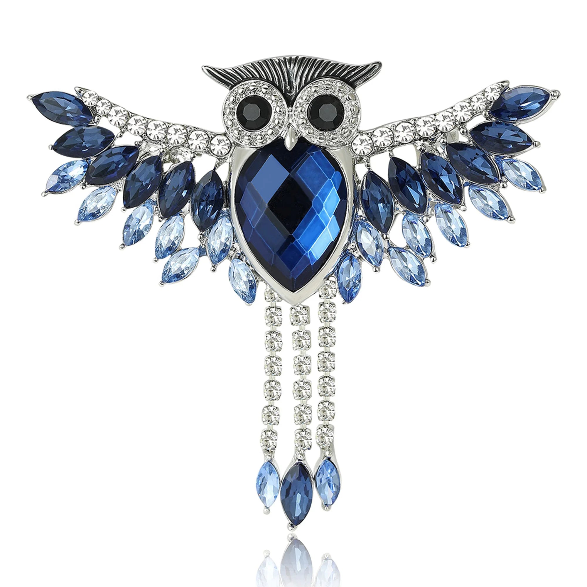Broche Coruja com Strass Design Elegante Feminino