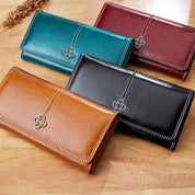 Carteira de couro feminina 	 Mulher de luxo carteiras longas moda feminina bolsas sacos de dinheiro 2022 bolsas das mulheres bolsa cartões titular