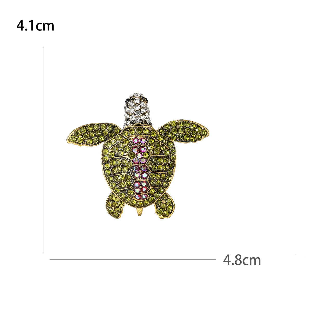 Alfinetes de tartaruga esmaltados para mulheres unissex strass mar animal broches escritório festa amigo presentes joias acessórios