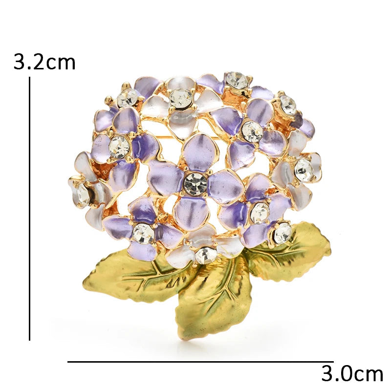 Broche Hortênsia Esmaltado Design Elegante Feminino