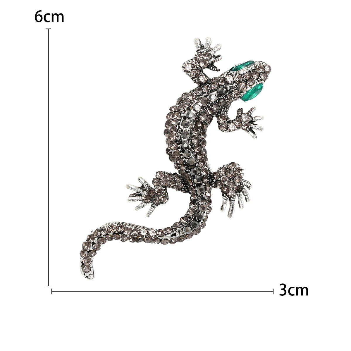 Broche Lagartixa com Strass - Elegância e Estilo